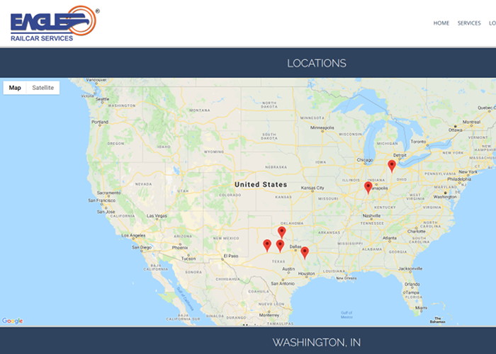 Google map showing multiple locations